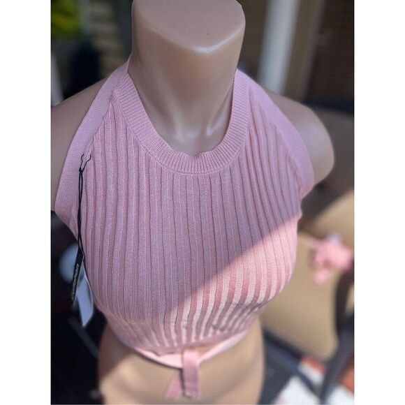 Callahan Knitwear Greta Halter in Gossamer Pink - Picture 5 of 12